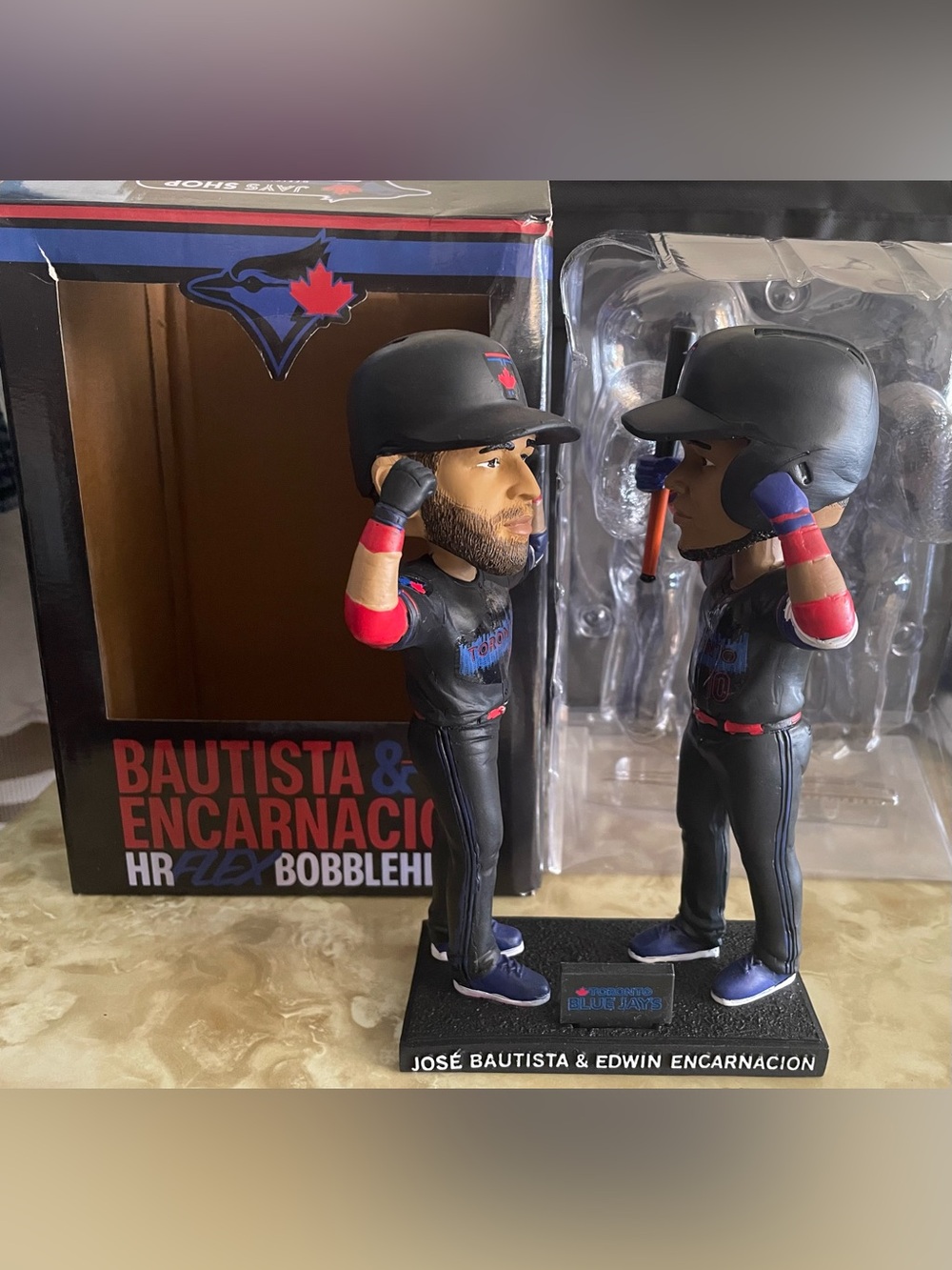 Bautista & Encarnacion HR Flex Toronto Blue Jays Bobblehead